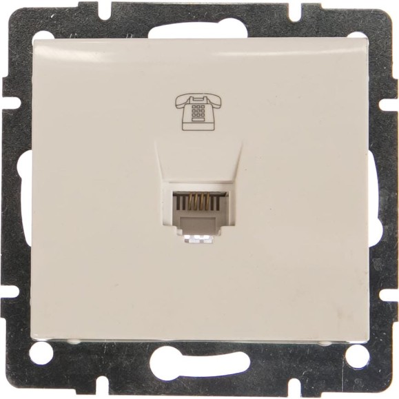 Телефонная розетка LEZARD RAIN евро белая 703-0288-137