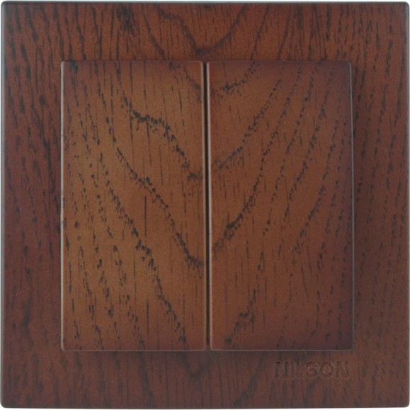 Выключатель NILSON 2СП орех Touran wood 24271003
