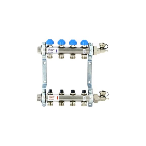 Коллекторная группа Uni-Fitt Н 1"х3/4", 11 выходов, нержавеющая сталь 456W4311 Коллекторная группа Uni-Fitt Н 1"х3/4", 11 выходов, нержавеющая сталь 456W4311