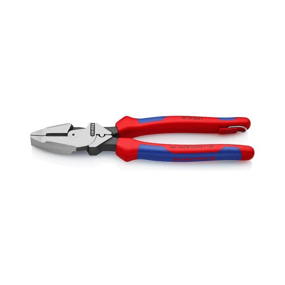 Электромонтажные плоскогубцы KNIPEX Lineman's Pliers протяжка и обжим, L-240 мм KN-0912240T