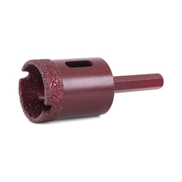 Коронка алмазная вакуумная по камню D18-10W-35L-Ш8 (18х35 мм; хвостовик HEX8 мм) MESSER 06-36-018