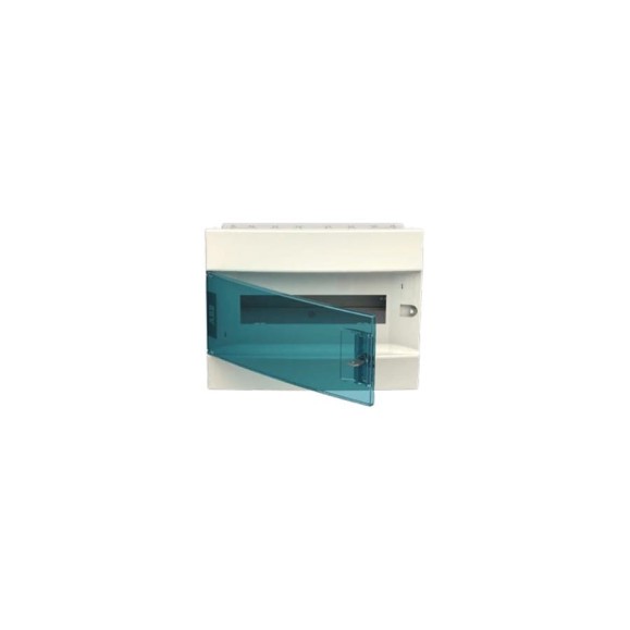 Бокс в нишу ABB Mistral41 12М зеленая дверь, без клемм, белый 1SLM004100A1203