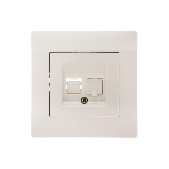 Телефонная розетка GUSI ELECTRIC Bravo RJ12, одинарная, СУ, бежевая С10Т1-003-СБ