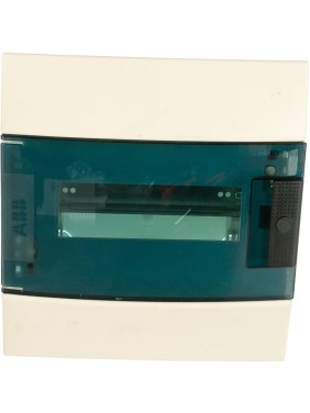Бокс в нишу ABB Mistral41 8М зеленая дверь 850 без клемм, белый 1SLM004100A1402