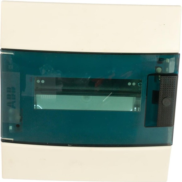 Бокс в нишу ABB Mistral41 8М зеленая дверь 850 без клемм, белый 1SLM004100A1402