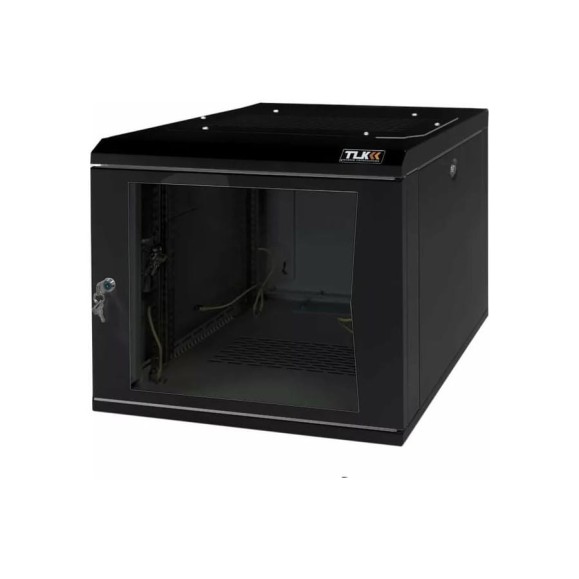 Настенный разборный шкаф TLK 19, 9U, стеклянная дверь, черный TWI-096060-R-G-BK Настенный разборный шкаф TLK 19, 9U, стеклянная дверь, черный TWI-096060-R-G-BK