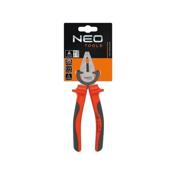 Комбинированные плоскогубцы NEO Tools 160 мм 1000 В 01-050 Комбинированные плоскогубцы NEO Tools 160 мм 1000 В 01-050