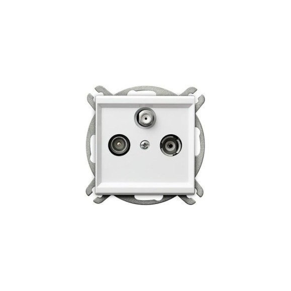 Розетка Ospel Sonata TV-SAT оконечная, белый GPA-RS/m/00