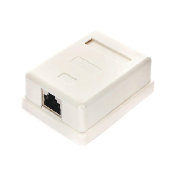 Розетка Cablexpert RJ-45 кат.STP 5e внешняя экранированная 1 порт, 110&Krone NAS212