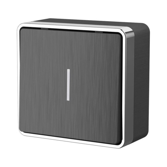 Одноклавишный выключатель Werkel, W5010104 с подсветкой Gallant графит a051335