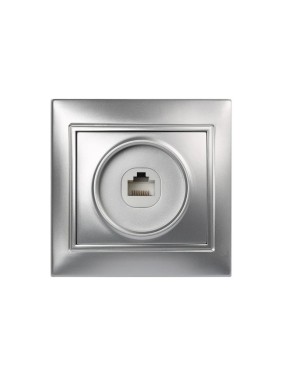 Компьютерная розетка Smartbuy RJ45 1-местная серебро Венера SBE-01s-S1-RJ
