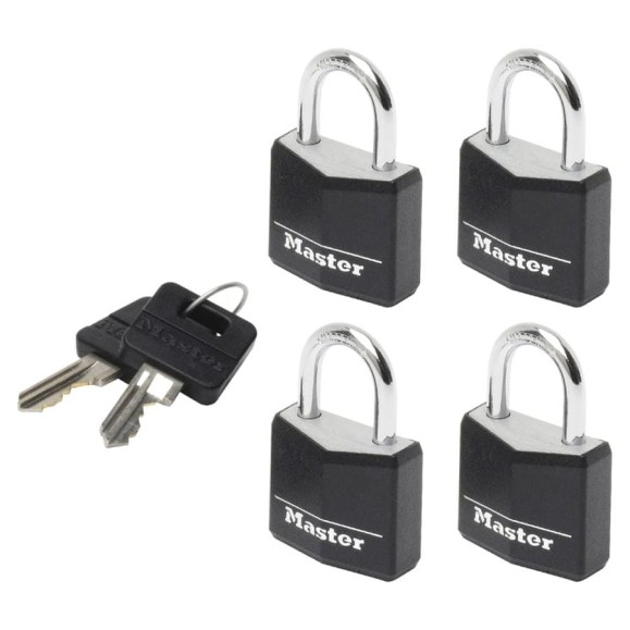 Комплект 4 навесной замок MasterLock 9120EURQBLKNOP Комплект 4 навесной замок MasterLock 9120EURQBLKNOP