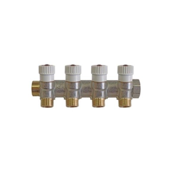 Распределительный коллектор STOUT 1, 4 отвода, 1/2, плоское уплотнение SMB 6852 011204 RG008TN2KC93Q2 Распределительный коллектор STOUT 1, 4 отвода, 1/2, плоское уплотнение SMB 6852 011204 RG008TN2KC93Q2