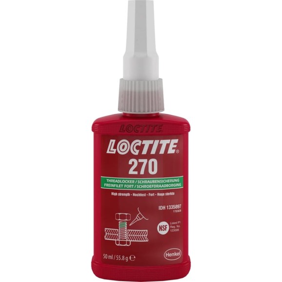 Резьбовой фиксатор высокой прочности Loctite 270 50мл 1335896 Резьбовой фиксатор высокой прочности Loctite 270 50мл 1335896