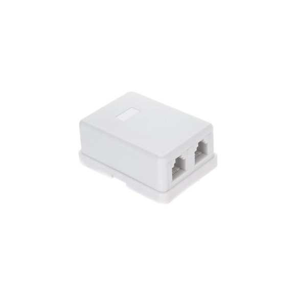 Внешняя двойная телефонная розетка Telecom 2xRJ-12 6P4C TC-SB-2-6P4C-C2-WH Внешняя двойная телефонная розетка Telecom 2xRJ-12 6P4C TC-SB-2-6P4C-C2-WH