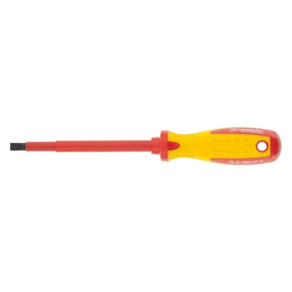 Отвертка SL8,0x150 мм, CrMo, до 1000 В, двухкомпонентная рукоятка MATRIX Insulated PROFESSIONAL 12922 Отвертка SL8,0x150 мм, CrMo, до 1000 В, двухкомпонентная рукоятка MATRIX Insulated PROFESSIONAL 12922