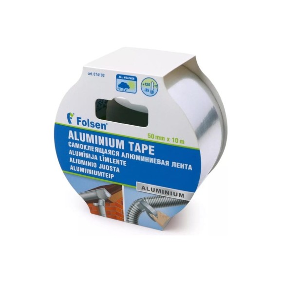 Алюминиевая лента FOLSEN 50мм x 10м 28 µm 74102
