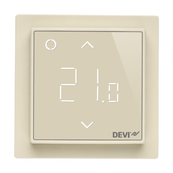 Терморегулятор интеллектуальный с Wi-Fi, бежевый, 16 А Devi DEVIreg Smart 140F1142