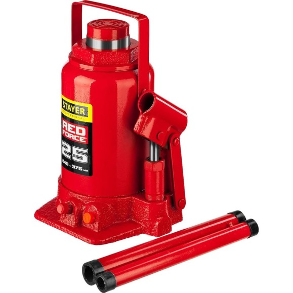 Гидравлический бутылочный домкрат STAYER Red Force 25т 43160-25_z01 Гидравлический бутылочный домкрат STAYER Red Force 25т 43160-25_z01