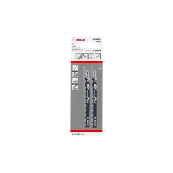 Пилки для лобзика T144DP (74 мм; 2 шт.) Bosch 2608667923