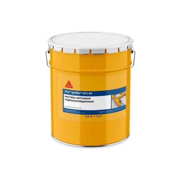 Обмазочная гидроизоляция на битумно-полимерной основе Igolflex-071 RU 5 л Sika 642