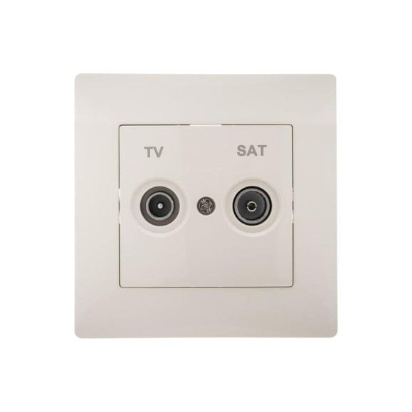 Розетка TV+SAT GUSI ELECTRIC Bravo оконечная СУ, бежевый С10TS1-003-СБ