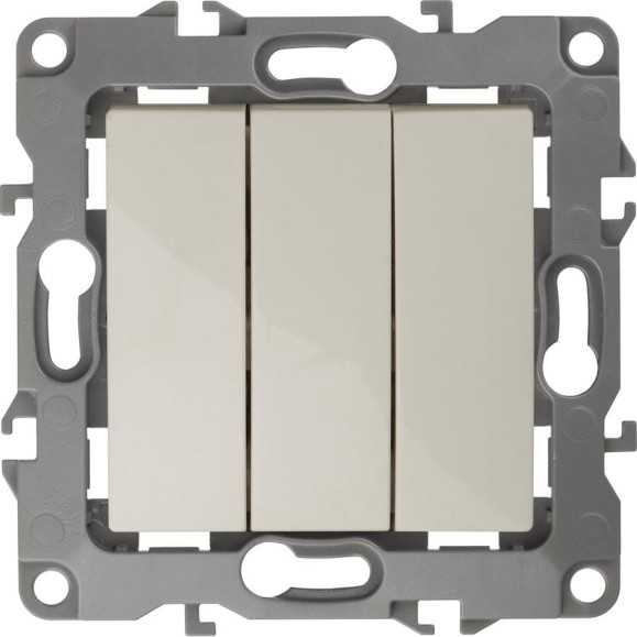 Тройной выключатель ЭРА 12-1107-02 10АХ-250В, IP20, слоновая кость Б0014670