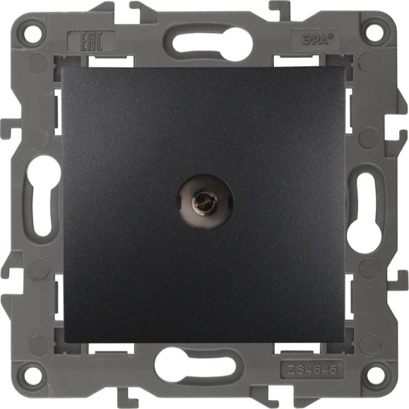 Розетка TV ЭРА 14-3101-05 одиночная, IP20, Elegance, антрацит Б0034294