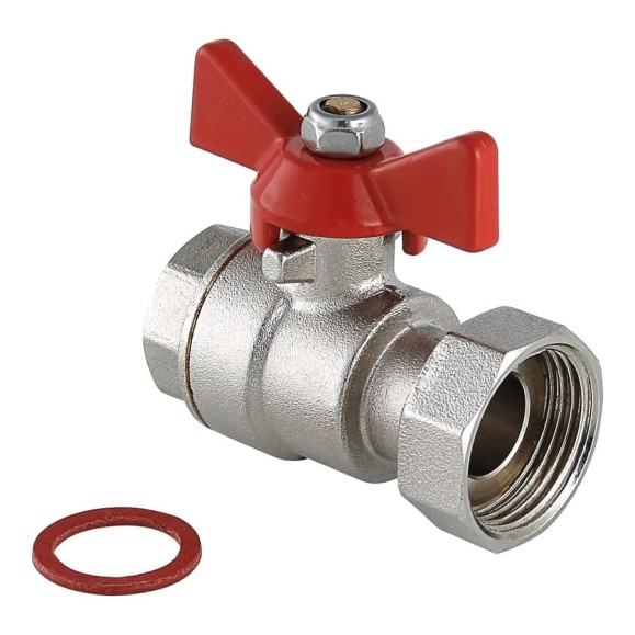 Шаровой кран Valtec с накидной гайкой 3/4"x1" внутренняя-внутренняя VT.241.N.0506