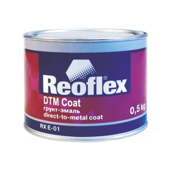 Грунт-эмаль Reoflex черный, матовый, 0.5 кг RX E-01/500