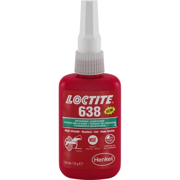 Вал-втулочный фиксатор Loctite 638 S быстроотверждаемый, 50мл 1803357