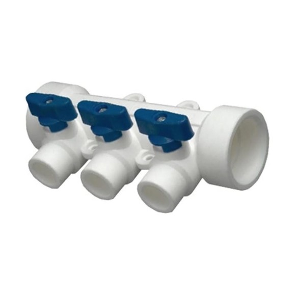 Коллектор Aquapipe PPRC 40-20 с отсекающими кранами 3 вых, MP-У ИС.090940