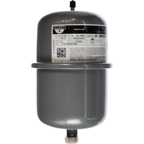 Расширительный бак HYDRO-PRO 2 л, 10 Бар, 1/2"G, синий ZILMET 11A0000200
