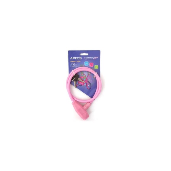 Велосипедный замок Apecs PD-81-65CM-PINK 20434