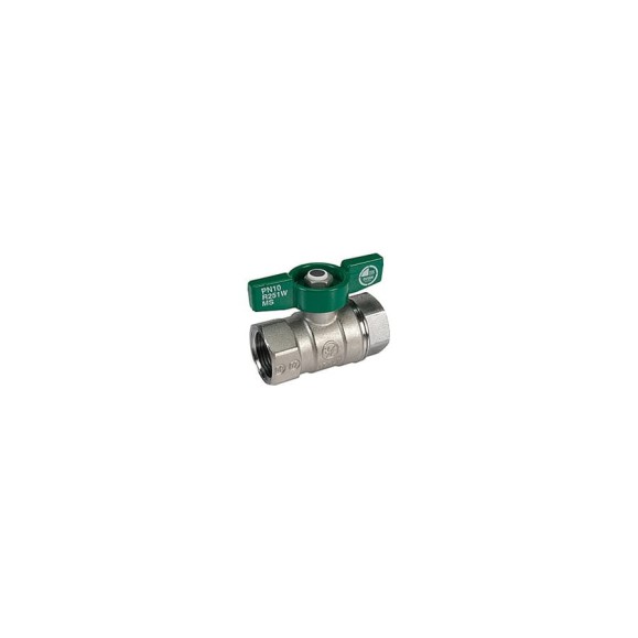 Шаровой кран Giacomini R251W латунь, хром, Ду 32, Ру35, ВР, бабочка R251WX026 107-0334