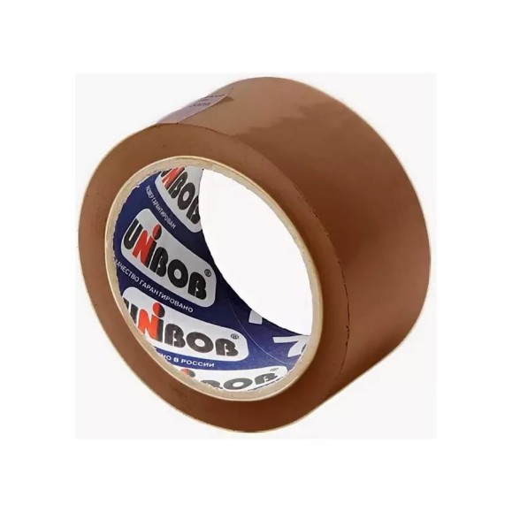Упаковочная клейкая лента UNIBOB коричневая 50 мм х 66 м 6448