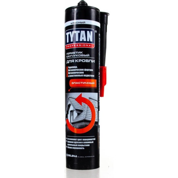 Каучуковый герметик для кровли Tytan PROFESSIONAL красный 310мл 91530 43027 Каучуковый герметик для кровли Tytan PROFESSIONAL красный 310мл 91530 43027