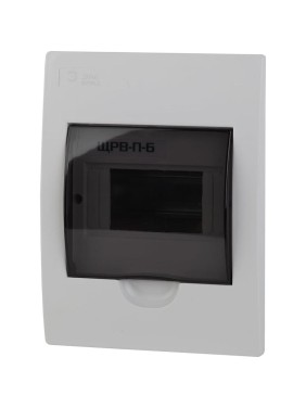 Встраиваемый бокс ЭРА SIMPLE ЩРВ-П-6 модулей, пластик IP41 Б0041510