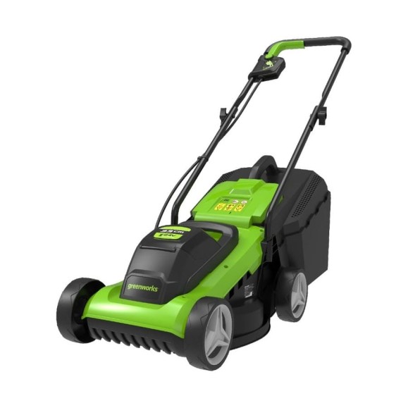 Аккумуляторная газонокосилка Greenworks G24LM32K2, 24V, 33 см, c АКБ 2АЧ и ЗУ 2509607 Аккумуляторная газонокосилка Greenworks G24LM32K2, 24V, 33 см, c АКБ 2АЧ и ЗУ 2509607
