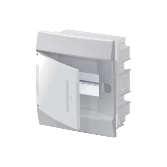 Бокс в нишу ABB Mistral41, 6М, непрозрачная дверь, с клеммами, белый 1SLM004101A1101
