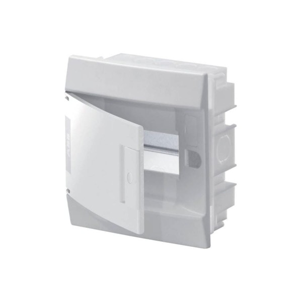 Бокс в нишу ABB Mistral41, 6М, непрозрачная дверь, с клеммами, белый 1SLM004101A1101