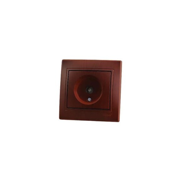 Розетка ТВ Lezard MIRA, проходная, вишня 701-0601-129