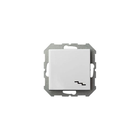 Проходной одноклавишный выключатель LIREGUS Эпсилон IP6 10-001-01 E/B белый без рамки 28-008