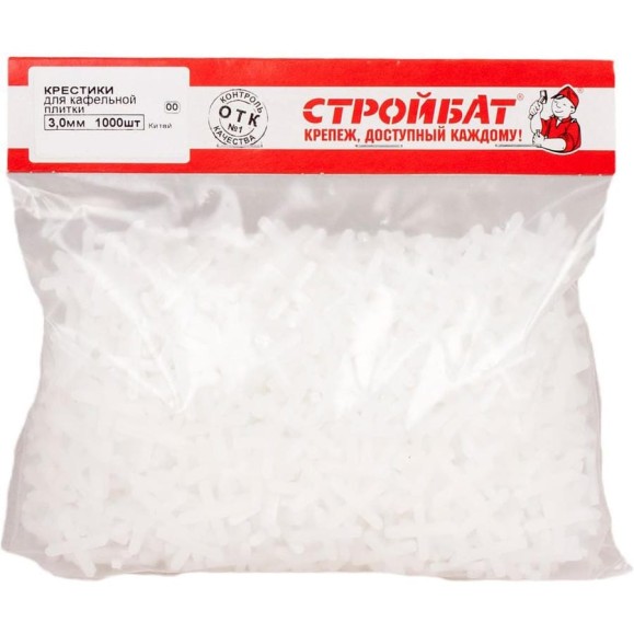 Крестик для кафельной плитки (1000 шт; 3 мм) Стройбат 11522