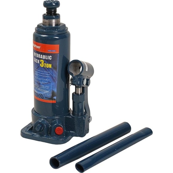 Гидравлический бутылочный домкрат MEGAPOWER 3т с клапаном M-90304
