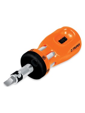 Мини-отвертка с храповым механизмом плюс 12 бит Truper DTROM-12 18193