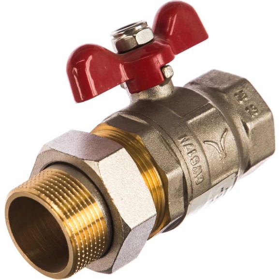 Кран шаровой полнопроходной PRO AQUA со сгоном ручка бабочка, Н-В 1 1/4 FWB65-m32-f32x FWB65-m32-f32xb Кран шаровой полнопроходной PRO AQUA со сгоном ручка бабочка, Н-В 1 1/4 FWB65-m32-f32x FWB65-m32-f32xb