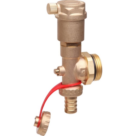 Торцевая секция Danfoss FHF-EA с автоматическим воздухоотводчиком и сливным краном 088U0785