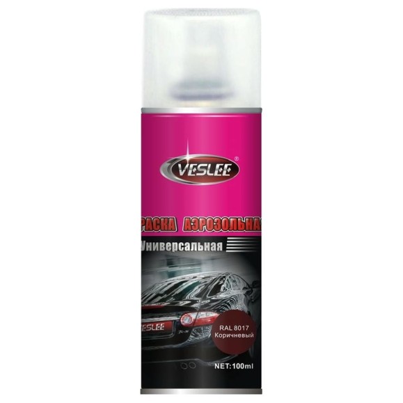 Аэрозольная краска Veslee 100ml цвет коричневый VL-P2E 8017 Аэрозольная краска Veslee 100ml цвет коричневый VL-P2E 8017