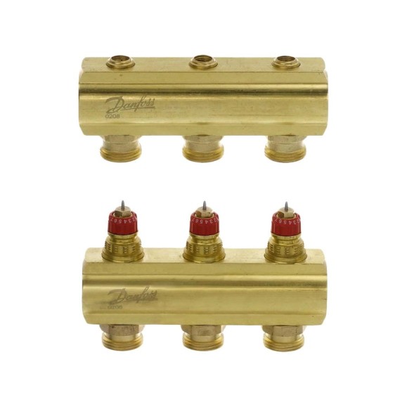 Коллекторы Danfoss FHF-3 для 3 контуров 088U0503 Коллекторы Danfoss FHF-3 для 3 контуров 088U0503